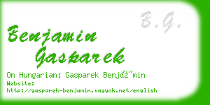 benjamin gasparek business card